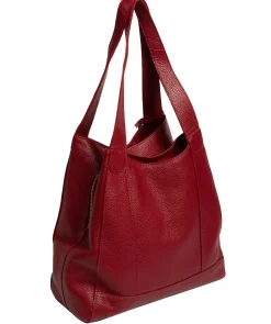 Colette' Darkest Red Leather Handbag