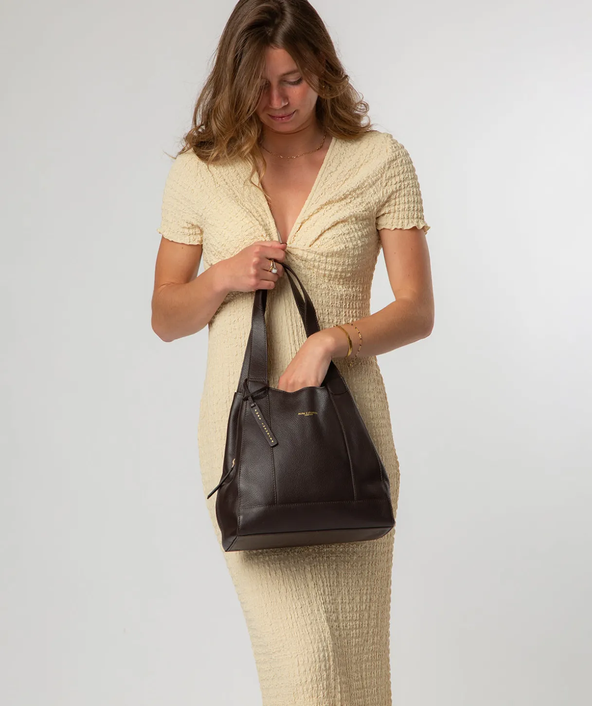 Colette' Espresso Leather Handbag