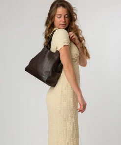 Colette' Espresso Leather Handbag