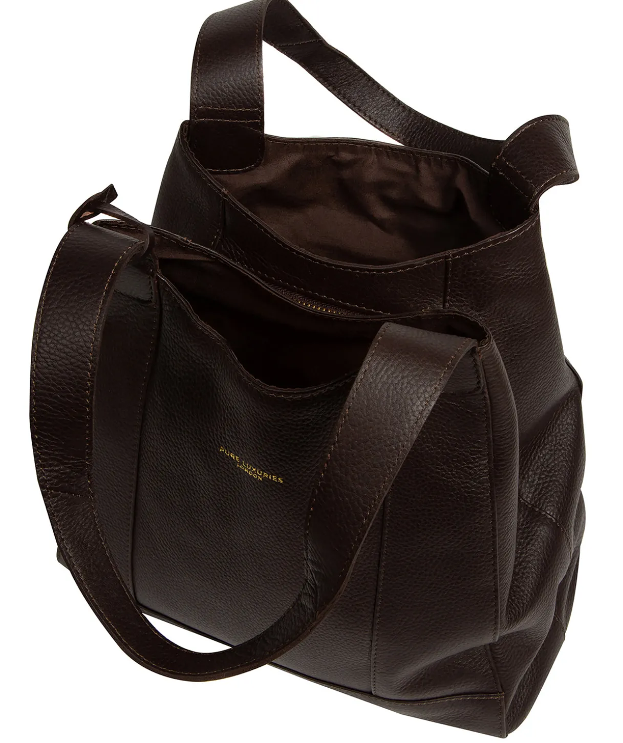 Colette' Espresso Leather Handbag
