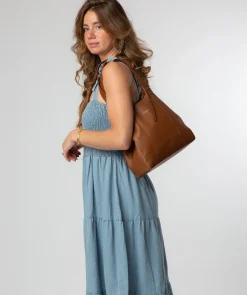 Colette' Rich Tan Leather Handbag