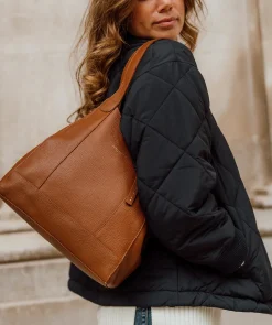 Colette' Rich Tan Leather Handbag