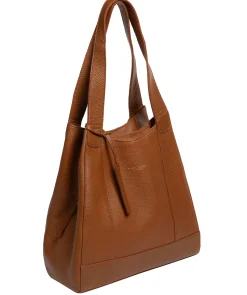 Colette' Rich Tan Leather Handbag