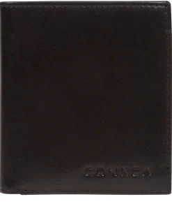 Commandant' Black Leather Bi-Fold Card Holder Wallet