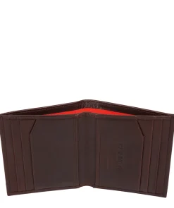 Commandant' Brown Leather Bi-Fold Card Holder Wallet
