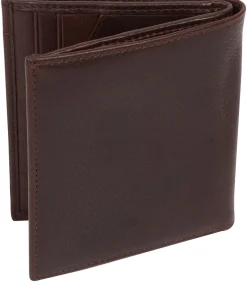 Commandant' Brown Leather Bi-Fold Card Holder Wallet