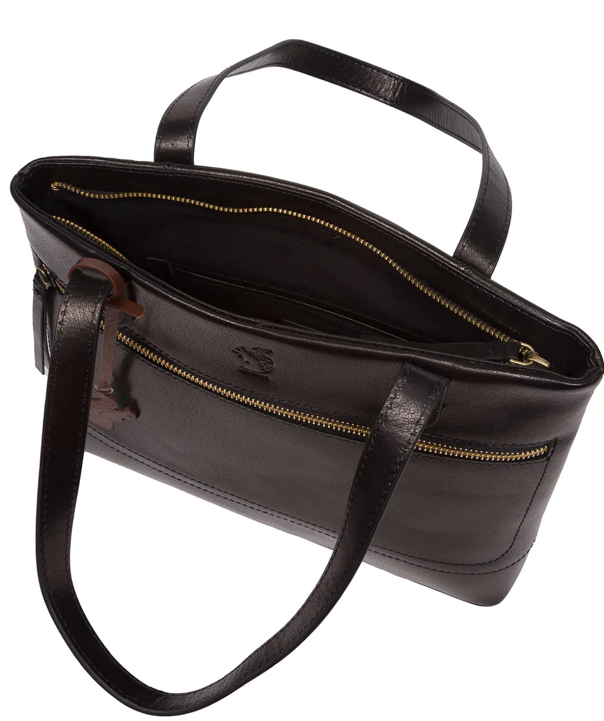 Coral' Black Leather Handbag