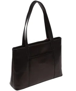 Coral' Black Leather Handbag