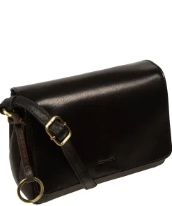 Cosima' Black Leather Cross Body Bag