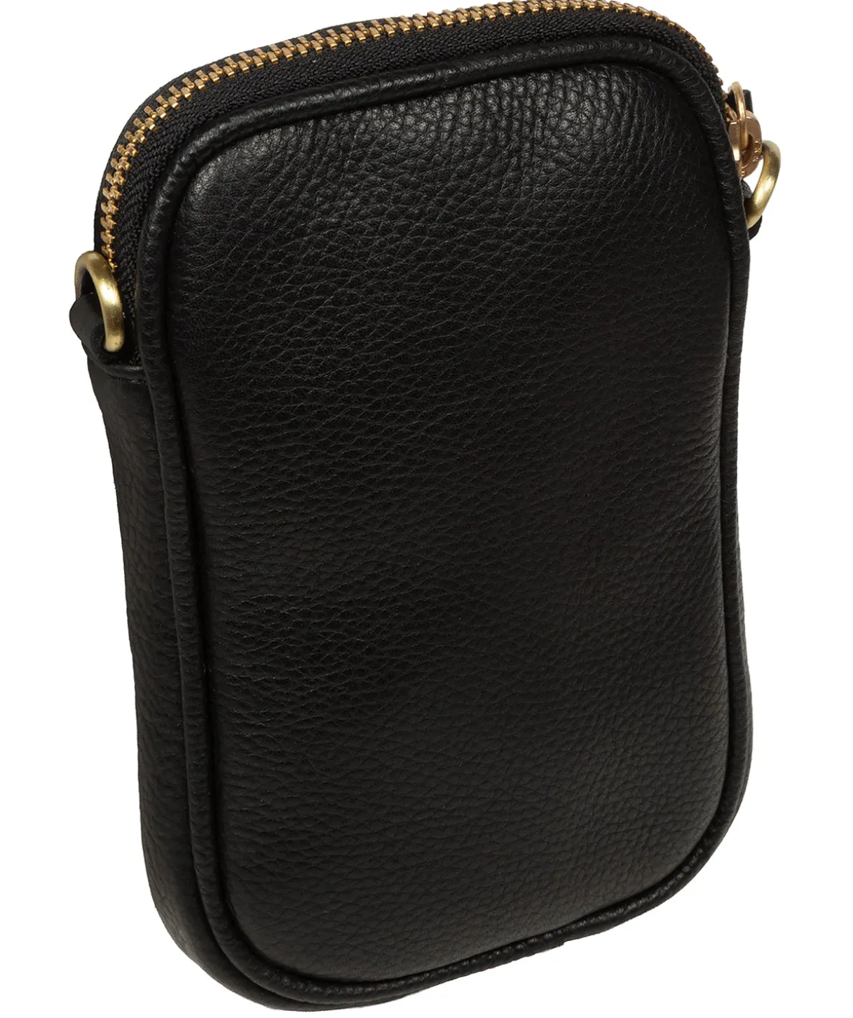 Cosima' Black Leather Cross Body Phone Bag