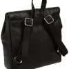 Danica' Black Leather Backpack