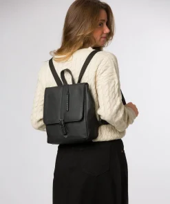 Danica' Black Leather Backpack