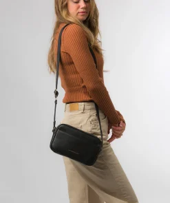 Dion' Black Nappa Leather Cross Body Bag