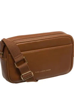 Dion' Chestnut Nappa Leather Cross Body Bag