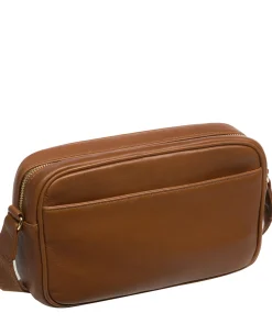 Dion' Chestnut Nappa Leather Cross Body Bag