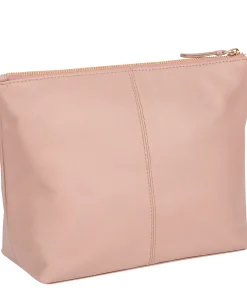 Ealing' Blush Pink Leather Make-Up Bag