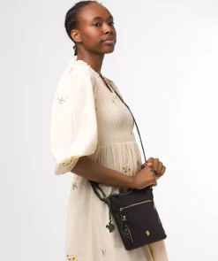 Elf' Navy Leather Cross Body Bag