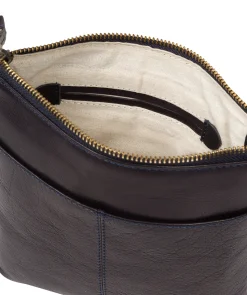 Elf' Navy Leather Cross Body Bag