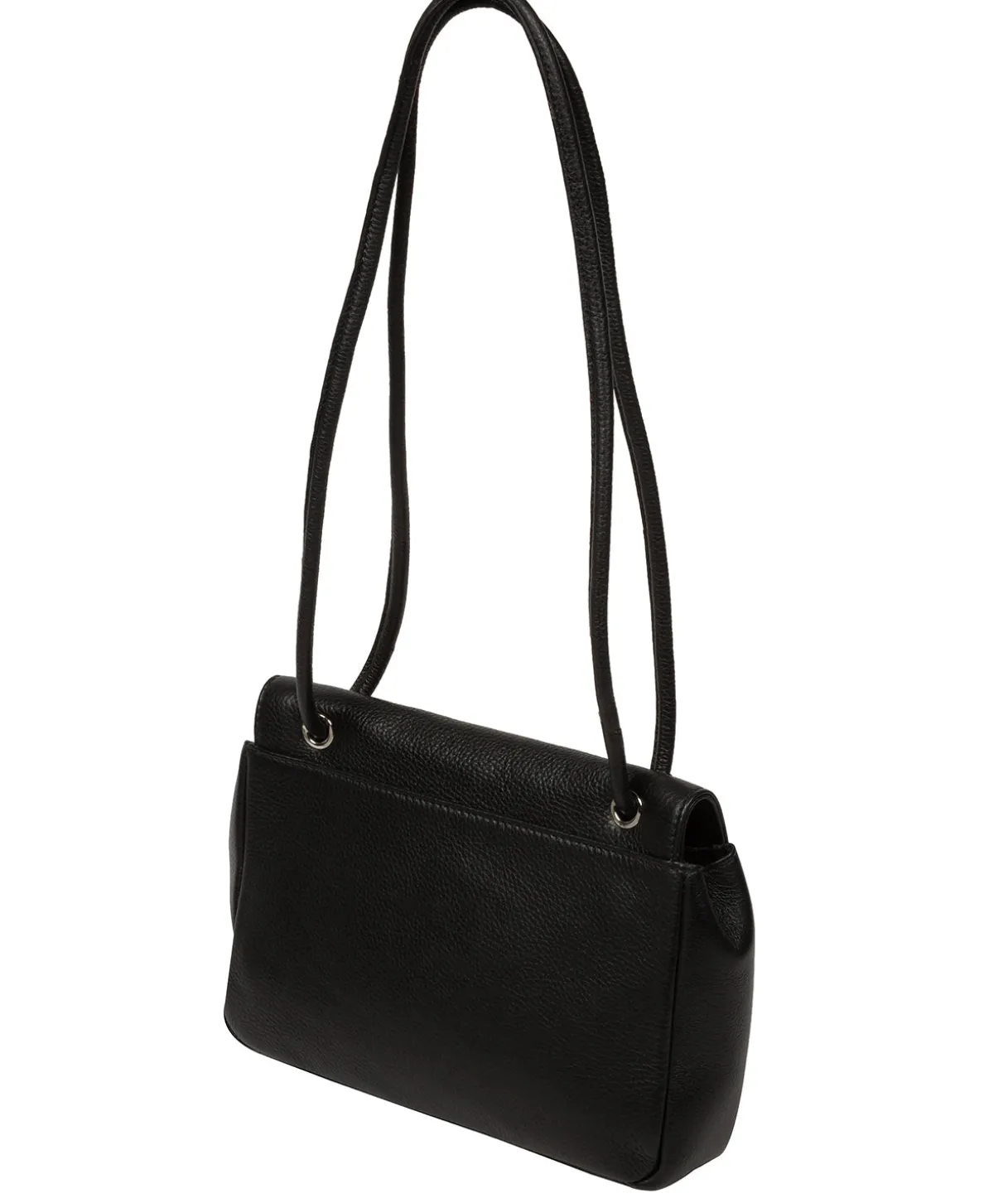 Elka' Black Leather Evening Bag