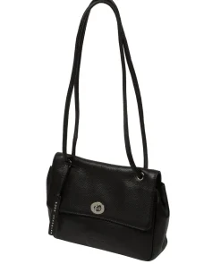 Elka' Black Leather Evening Bag