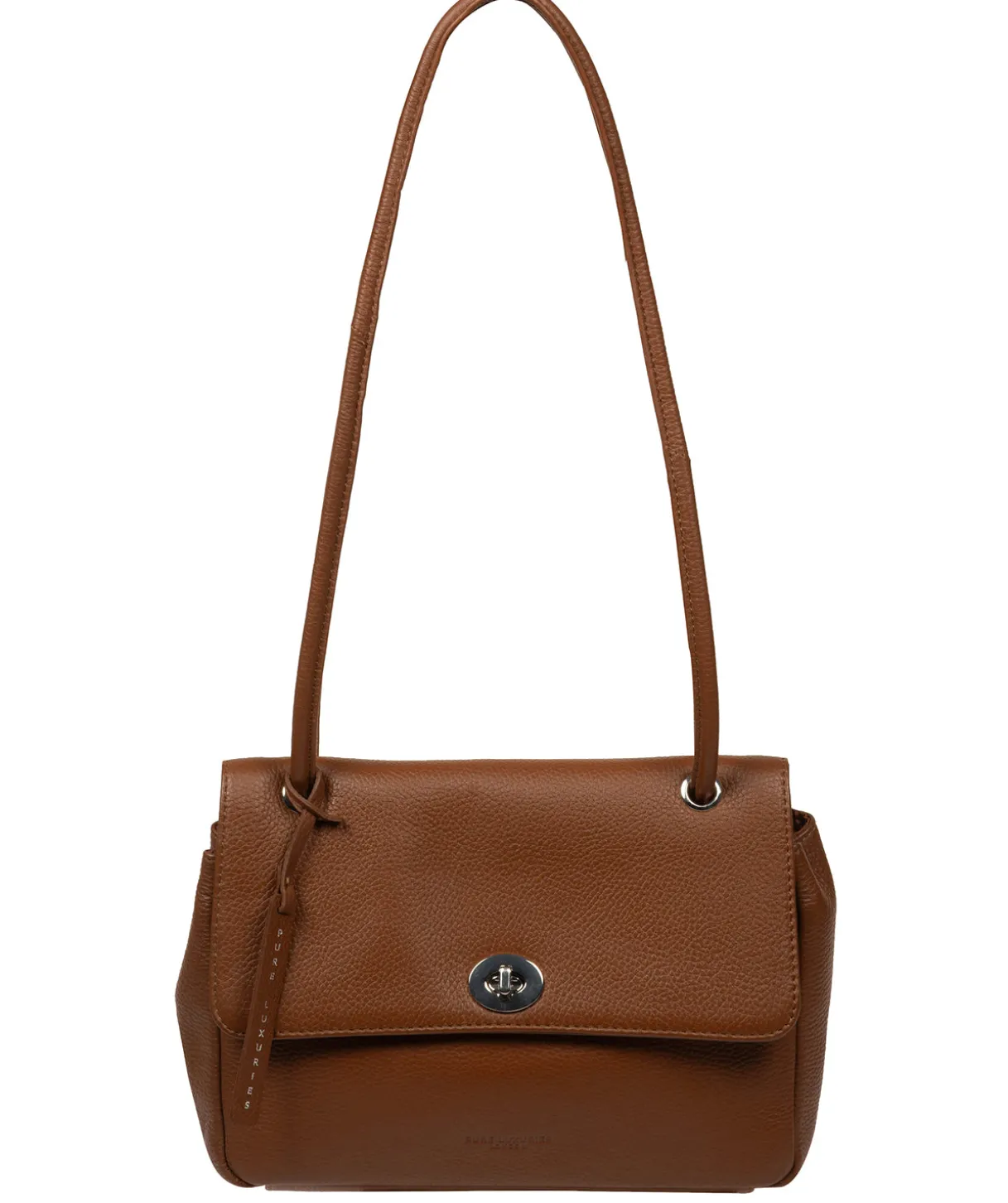 Elka' Rich Tan Leather Evening Bag