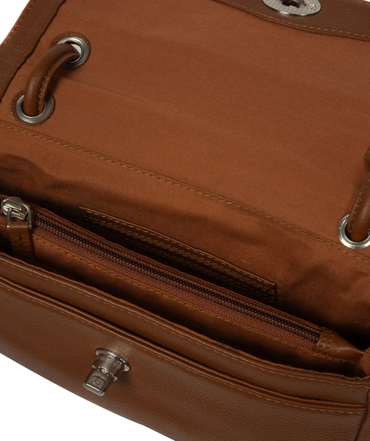 Elka' Rich Tan Leather Evening Bag