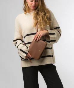 Ella' Chestnut Nappa Leather Cross Body Bag