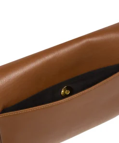 Ella' Chestnut Nappa Leather Cross Body Bag