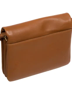 Ella' Oak Nappa Leather Cross Body Bag