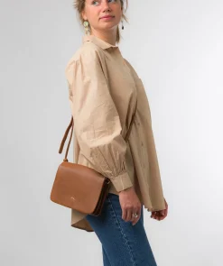 Ella' Oak Nappa Leather Cross Body Bag