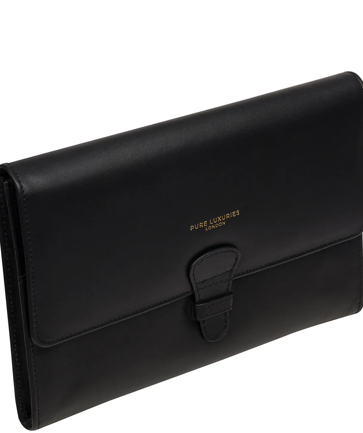 Ellen' Black Leather Travel Wallet