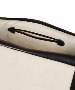 Ellipse' Black Leather Cross Body Bag