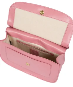 Ellipse' Blush Leather Cross Body Bag