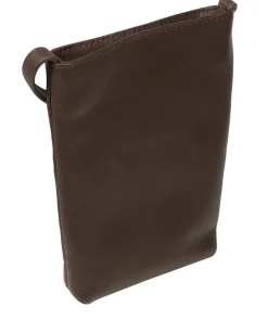Elouise' Hot Fudge Nappa Leather Cross Body Phone Bag