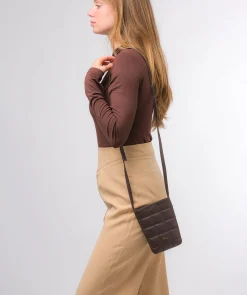 Elouise' Hot Fudge Nappa Leather Cross Body Phone Bag