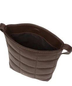 Elouise' Hot Fudge Nappa Leather Cross Body Phone Bag