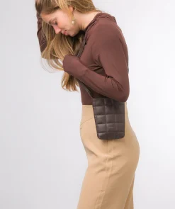 Elouise' Hot Fudge Nappa Leather Cross Body Phone Bag
