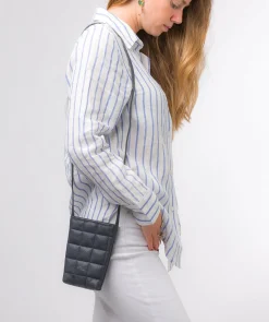 Elouise' Navy Nappa Leather Cross Body Phone Bag