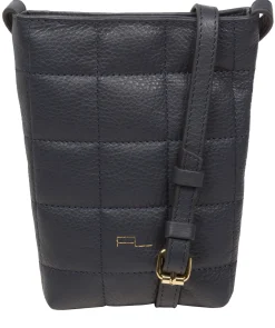 Elouise' Navy Nappa Leather Cross Body Phone Bag