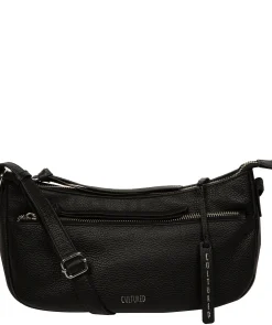 Elowen' Black Leather Cross Body Bag