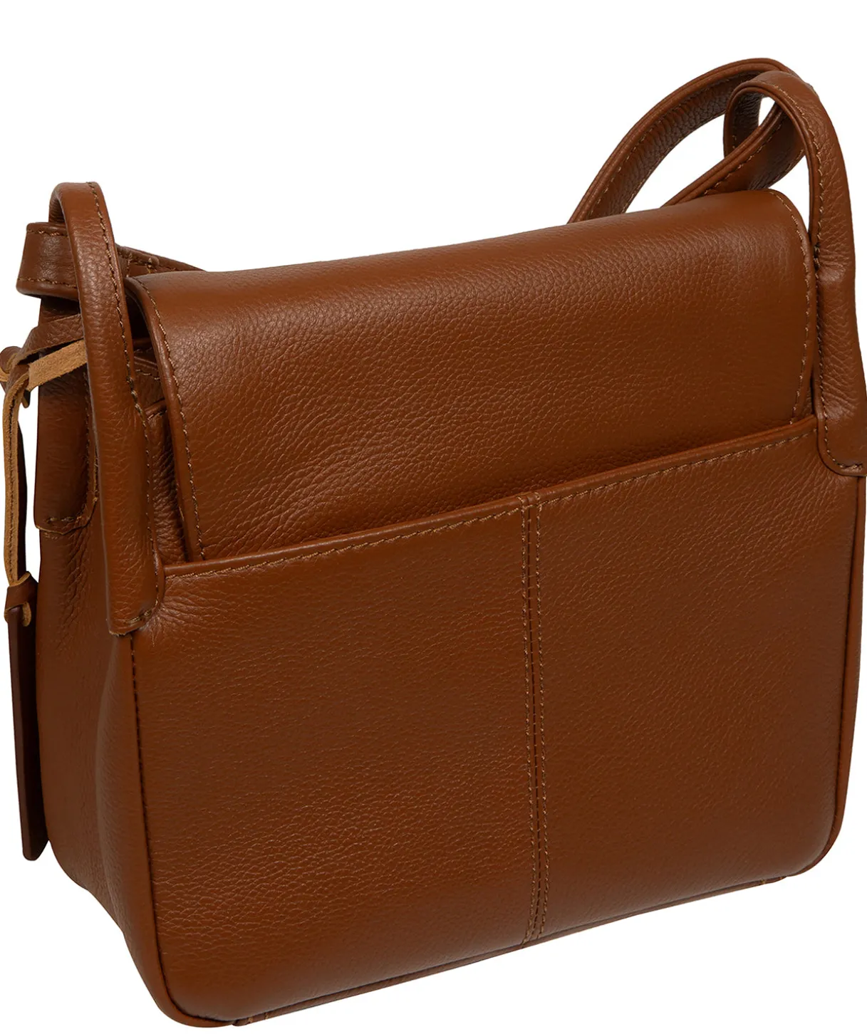 Elston' Tan Leather Cross Body Bag