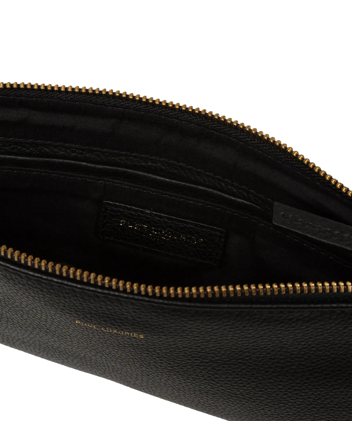 Emalia' Black Leather Clutch Bag
