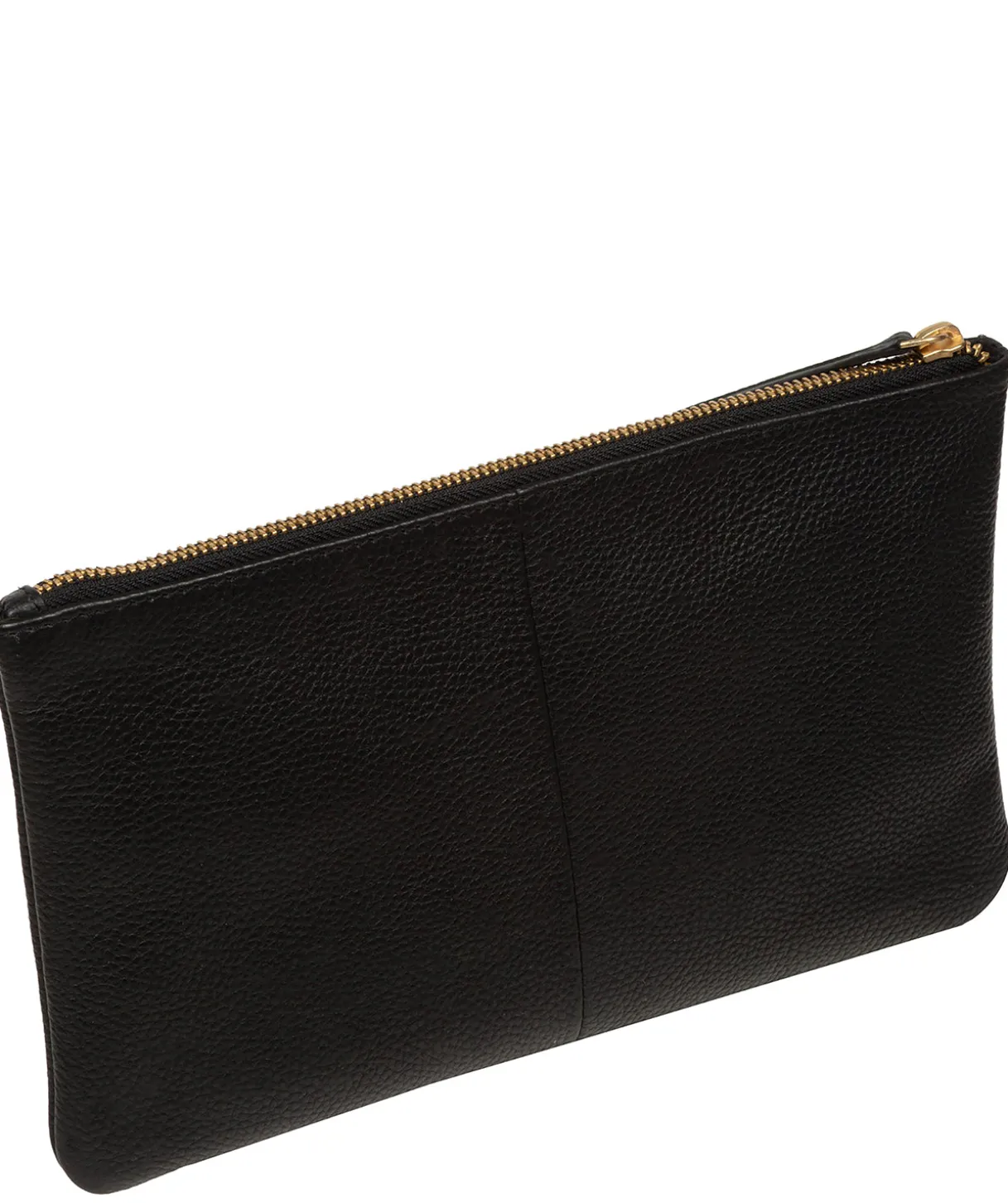 Emalia' Black Leather Clutch Bag