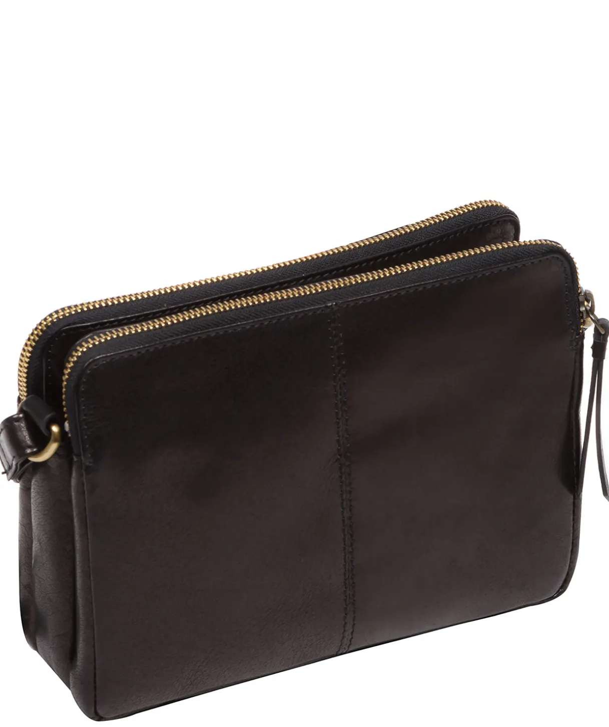 Ember' Black Leather Cross Body Bag