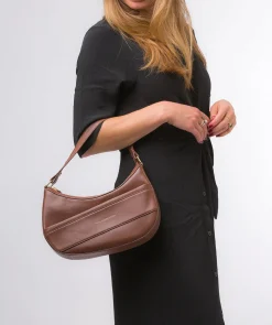 Emma' Dark Tan Nappa Leather Grab Bag