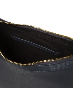 Emma' Navy Nappa Leather Grab Bag