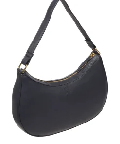 Emma' Navy Nappa Leather Grab Bag