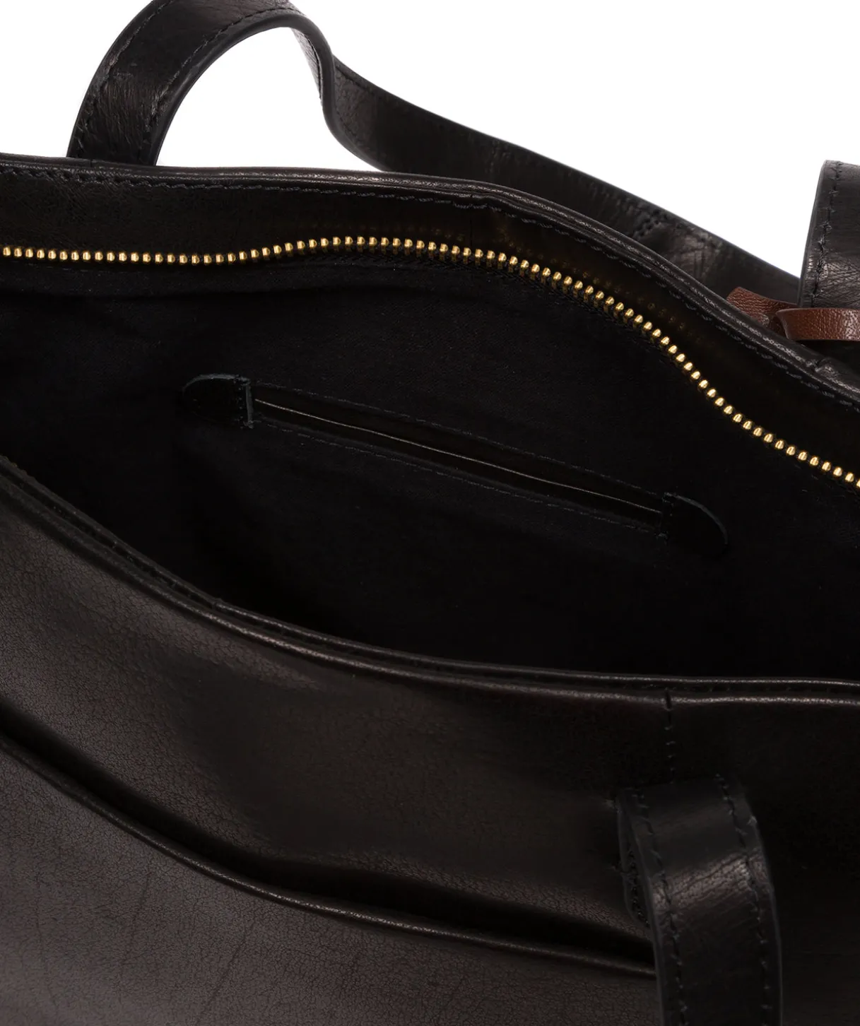 Enola' Black Leather Tote Bag