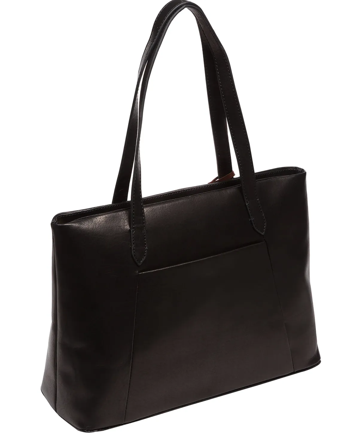 Enola' Black Leather Tote Bag