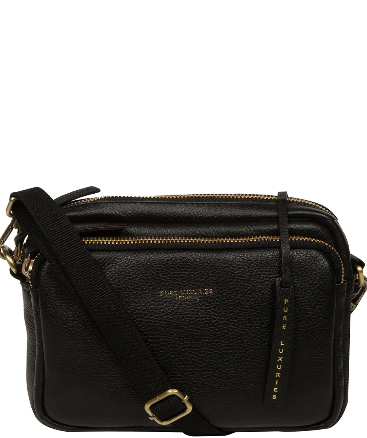 Eris' Black Leather Cross Body Bag